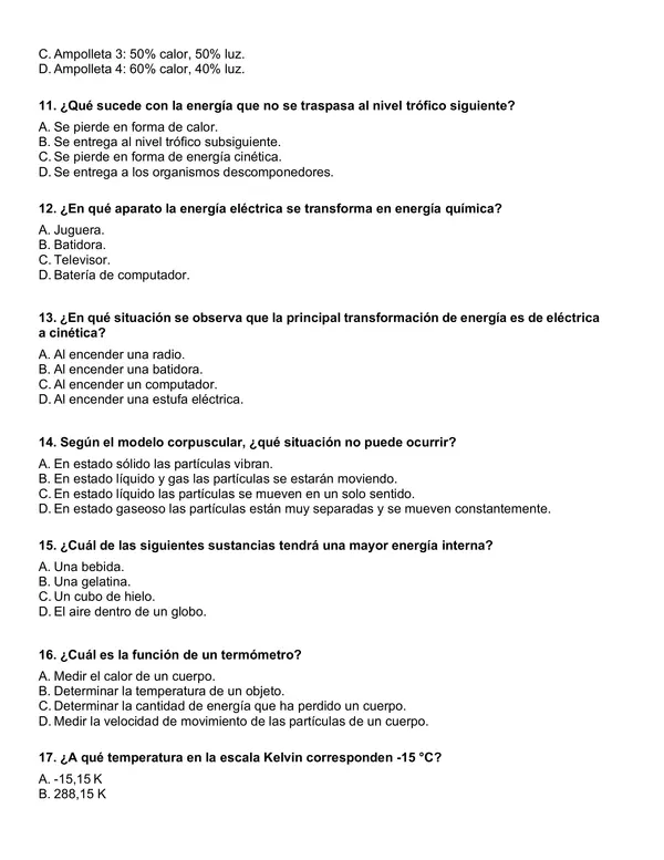 Evaluación de ciencias segundo semestre 6° año básico.