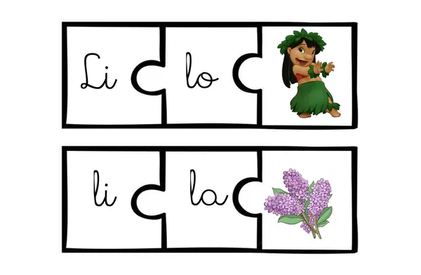 Rompecabezas sílabas
