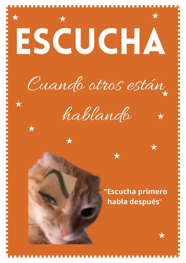Reglas de convivencia dentro de aula.