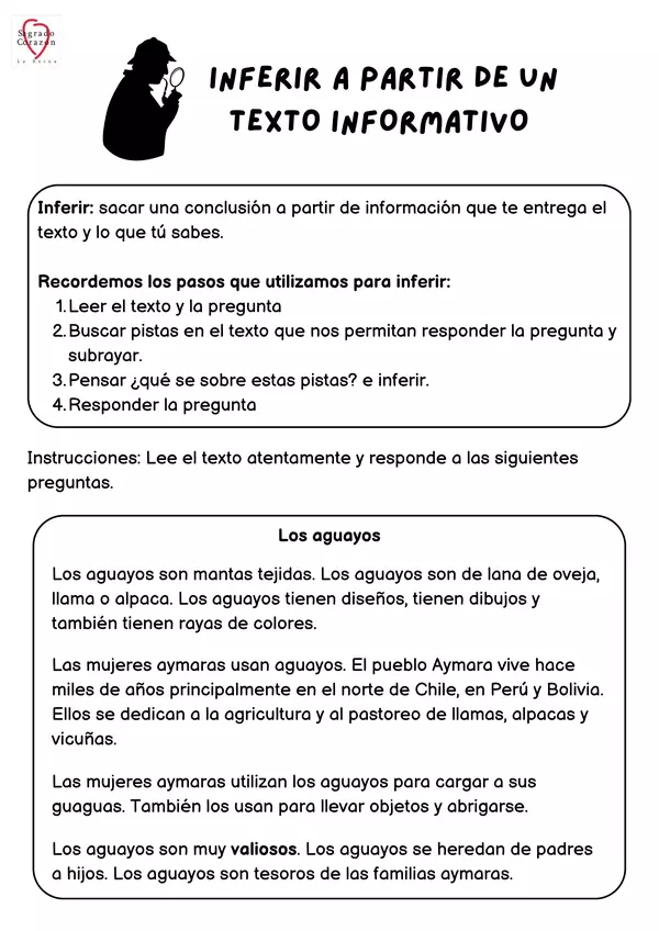 Guía: Inferir a partir de un texto informativo