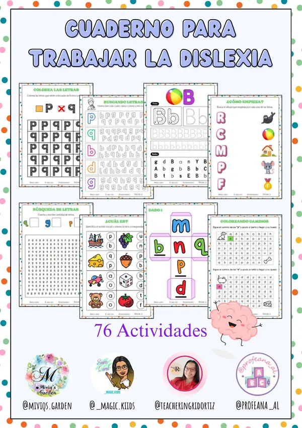 Cuaderno Dislexia Infantil (76 Actividades)