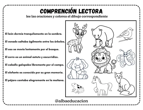 comprensión lectora ( colorea ) 