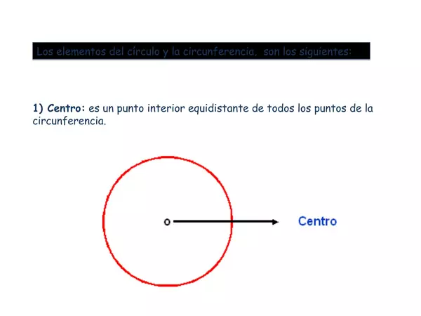 Presentacion Circulo y Circunferencia, Septimo Basico
