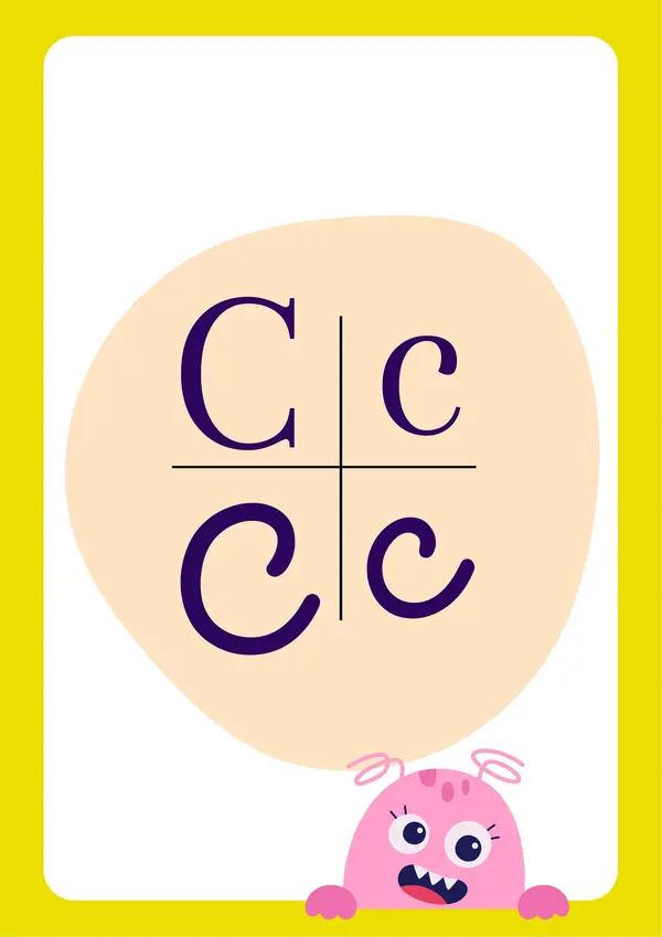 Abecedario 4 letras con monstruos