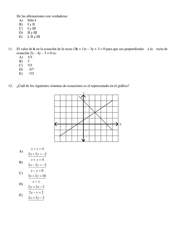 Evaluacion Diagnostica TERCERO medio, MATEMATICAS, con soluciones categorizadas