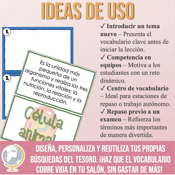Aprende a diseñar búsquedas del tesoro de vocabulario