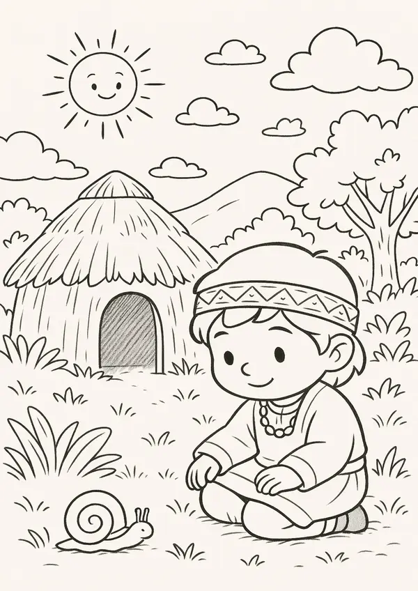 🧒🏽 Coloreando con los Peñi – Cultura Mapuche para Soñar