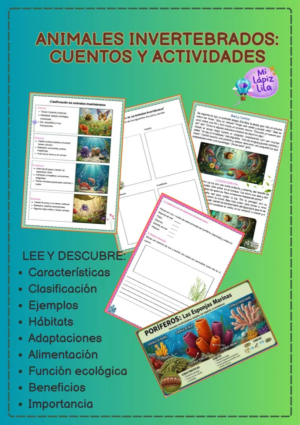 LOS CUENTOS DE LOS ANIMALES SIN HUESOS 1° Y 2°