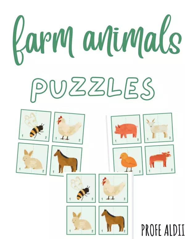 Puzzle: Farm animals.
