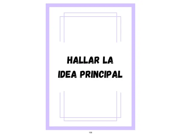 Hallar la idea principal