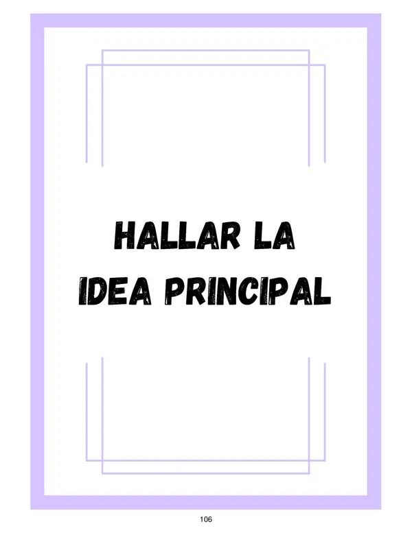 Hallar la idea principal