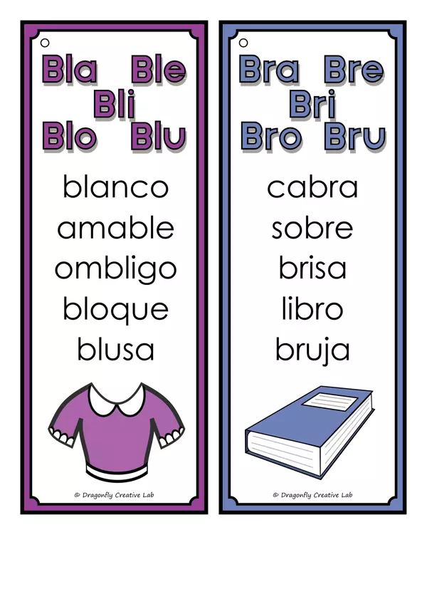 Llavero lector Silabario Sílabas Trabadas