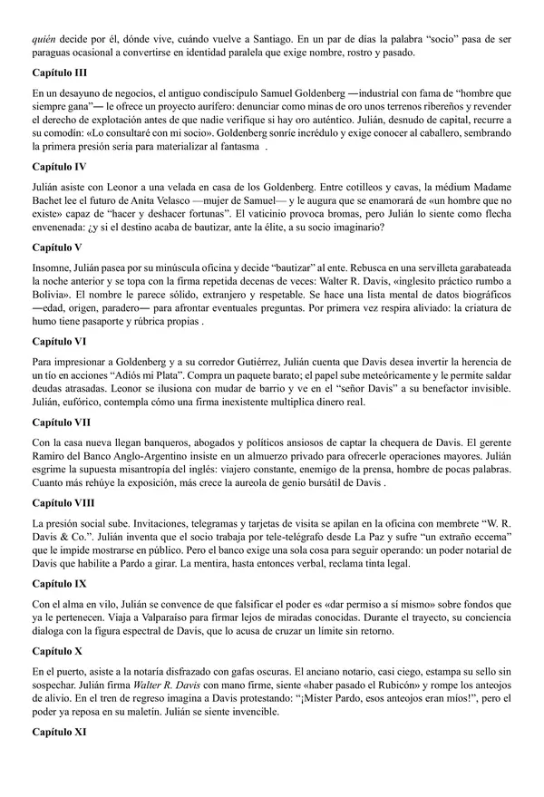 Resumen libro "El socio" Jenaro Prieto