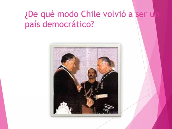 PRESENTACION REGRESO A LA DEMOCRACIA, TERCERO MEDIO, HISTORIA