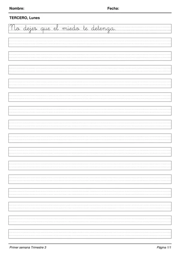 Planas Para Mejorar Caligrafia