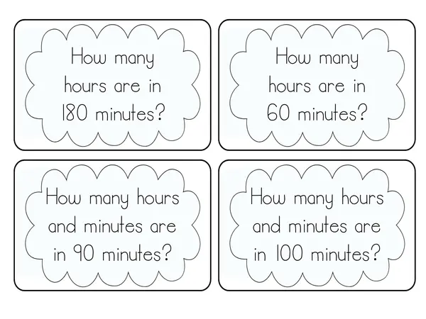 Task Cards - Time conversion