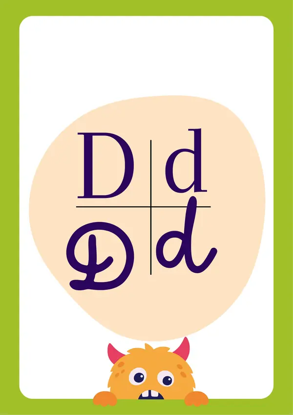 Abecedario 4 letras con monstruos