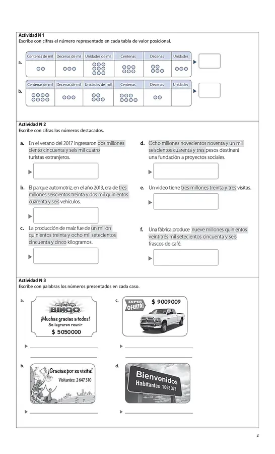 GUÍA DE SISTEMA DE NUMERACIÓN DECIMAL + GUÍA EVALUADA