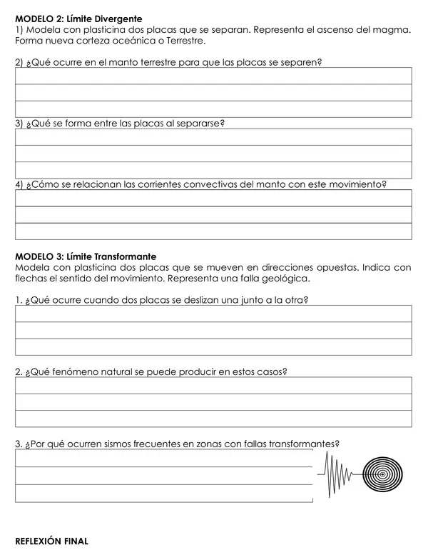 Evaluación Experimental: Tectónica de Placas con Modelado de Plasticina – 7° Básico