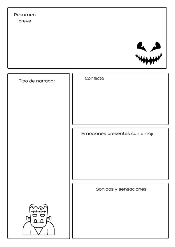 Preparación Lapbook de terror