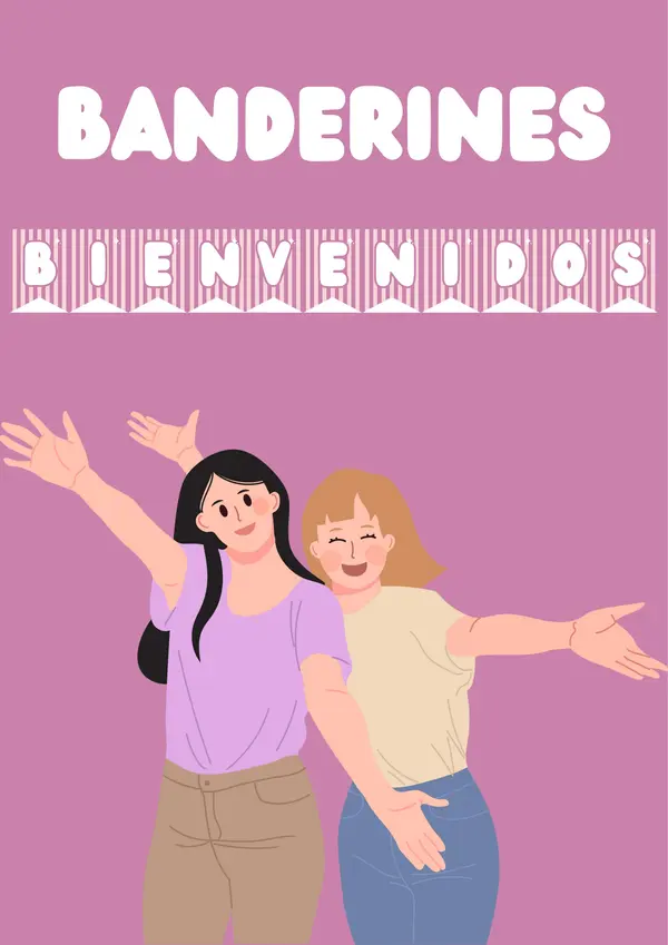 Banderines "bienvenidos"