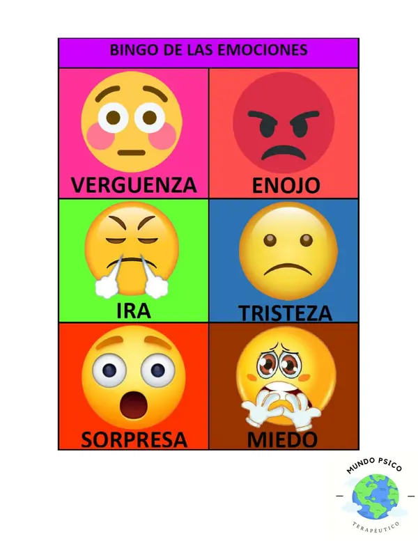 Bingo de las emociones