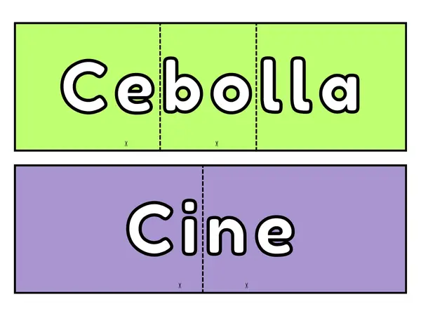 Actividad formar palabras con CE y CI 