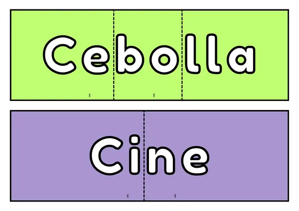 Actividad formar palabras con CE y CI 