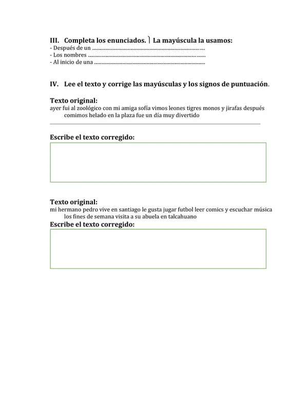 Uso de mayúsculas 