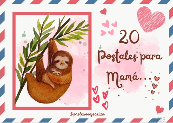 20 postales Imprimibles y plastificables para mamá