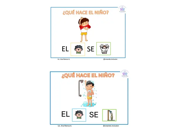 Morfosintáctico - vocabulario de aseo