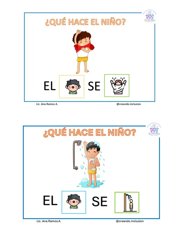 Morfosintáctico - vocabulario de aseo