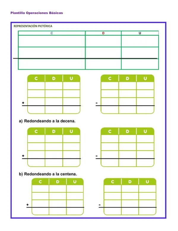 Plantilla de operaciones básica