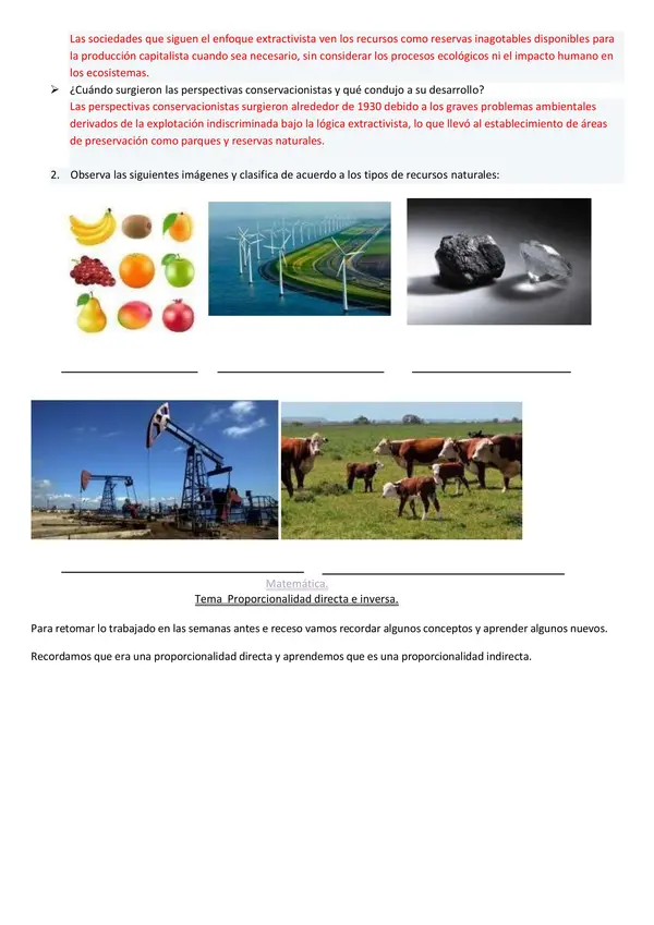 6to CC-SC: Aprovechamiento de recursos naturales y proporcionalidad directa/inversa