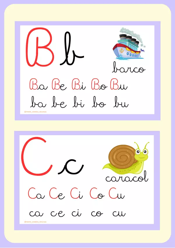 Tarjetas de sílabas