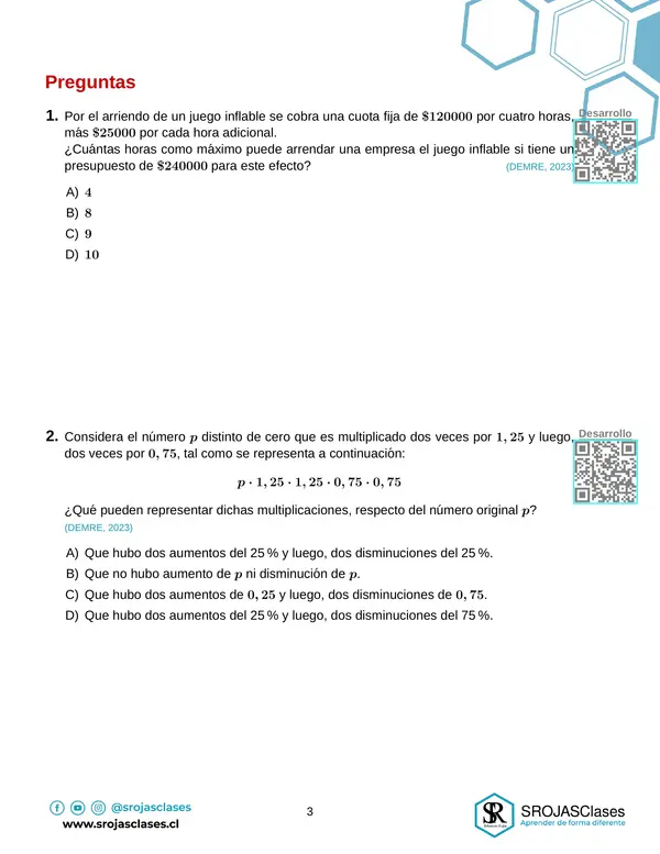 PAES Regular Competencia Matemática 1 - Admisión 2022