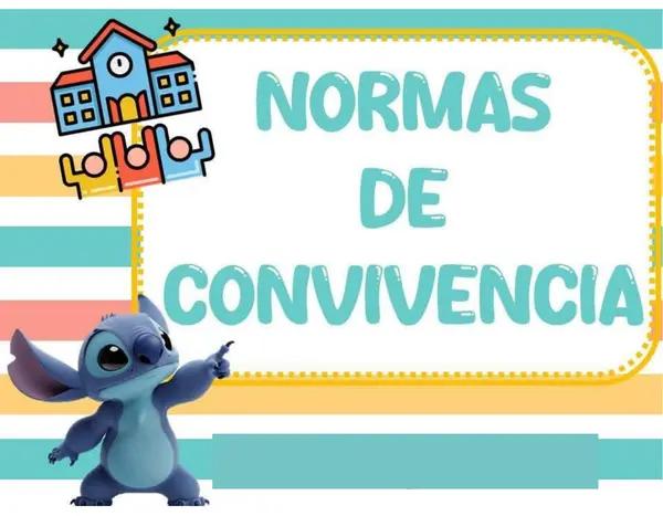 Pack de Normas de Convivencia con Stitch para la sala de clases