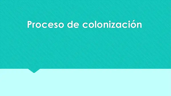 proceso de colonización 
