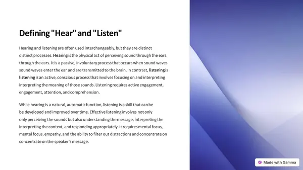 Diferencias entre el "hear" y el "listen"