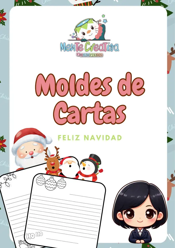 📚 Moldes de Cartas Educativas para la Navidad 🎄