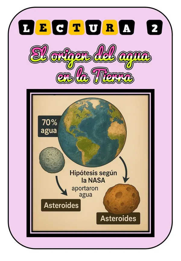 FICHA 32 - LECTURA: ''El origen del agua''