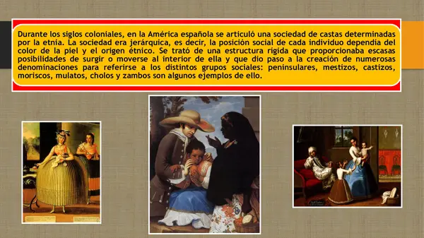 PPT - Sociedad colonial americana