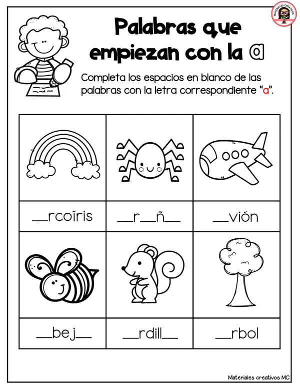Palabras que comienzan con las vocales