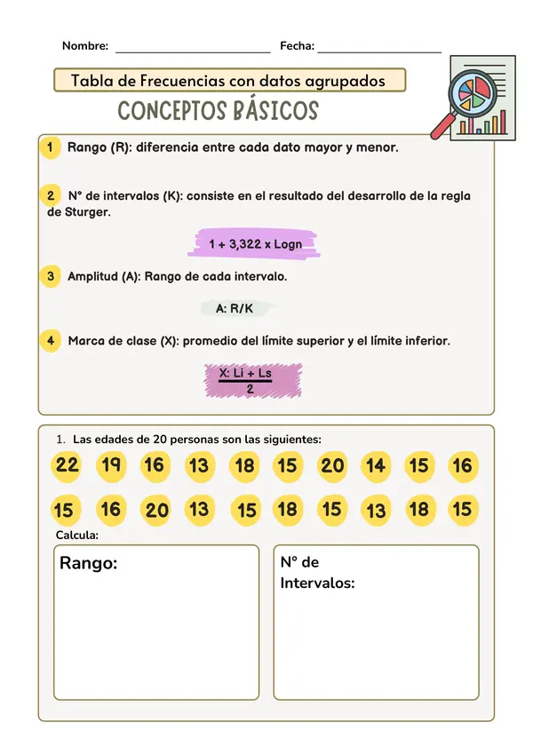 Guía de Estadística (tablas de frrecuencias)