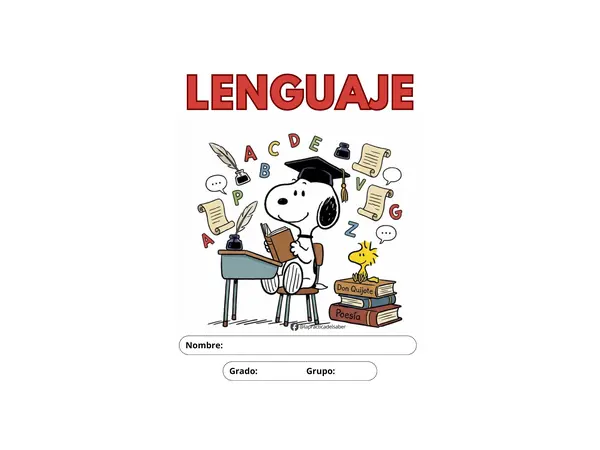 Portadas para Cuadernos Escolares (Snoopy)