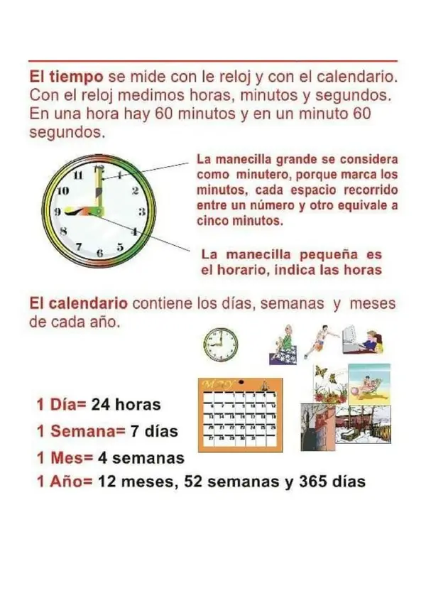 Cuadernillo de trabajo unidades de medidas del tiempo