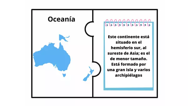 Rompecabezas continentes y océanos