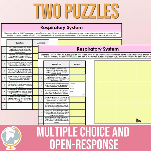 Respiratory System Mystery Puzzle