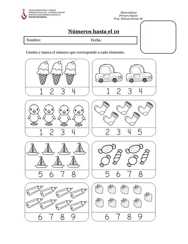 Guía de Números hasta el 10