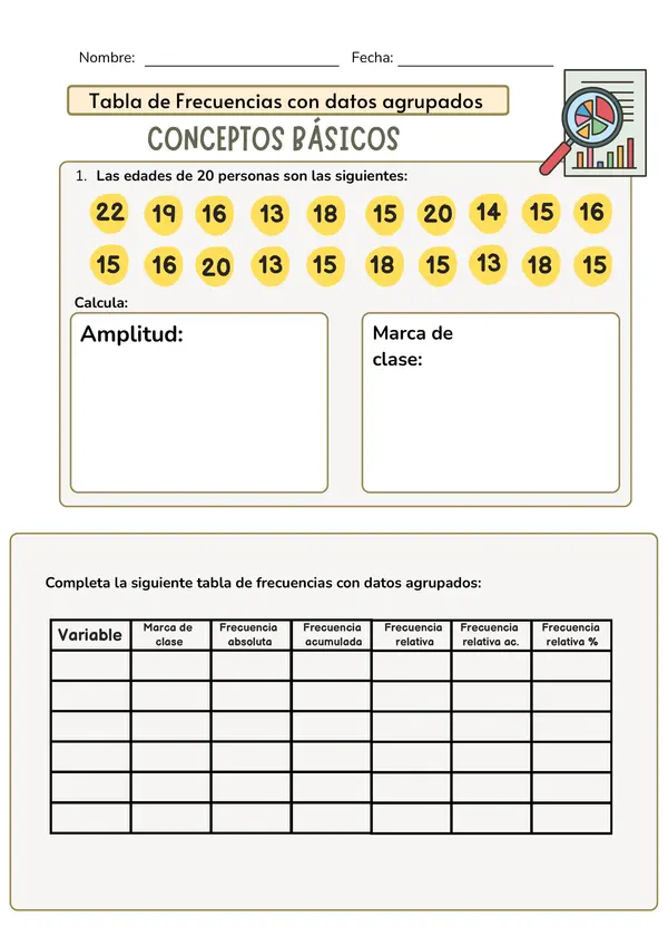 Guía de Estadística (tablas de frrecuencias)